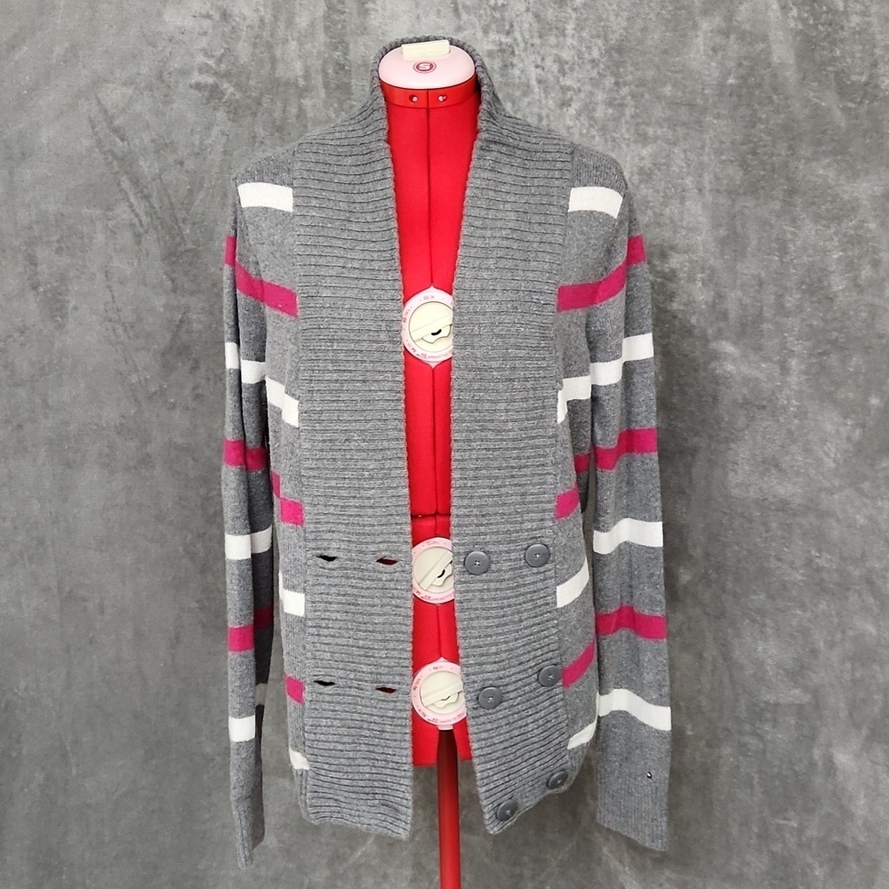 Tommy Hilfiger pullover women's striped sweater cardigan size L